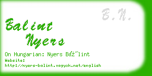 balint nyers business card